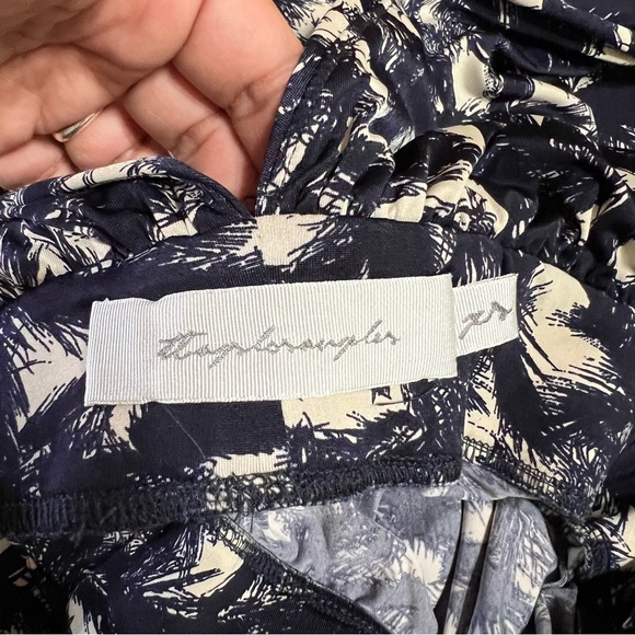 T-bags LosAngeles Anthropologie Blue White Jersey Twist strap Maxi Dress size S - Picture 7 of 11